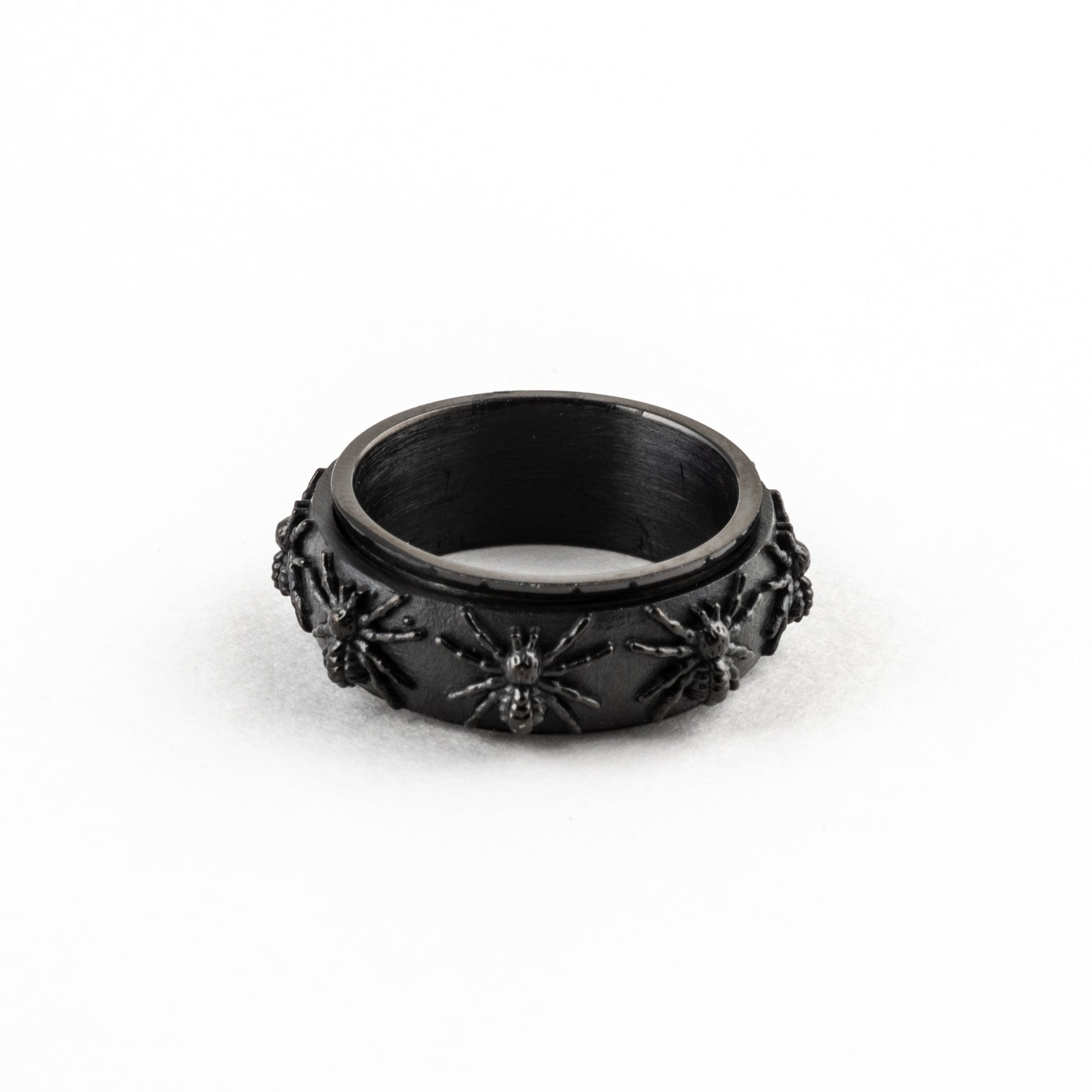 Anillo Deslizante Arañas Negro