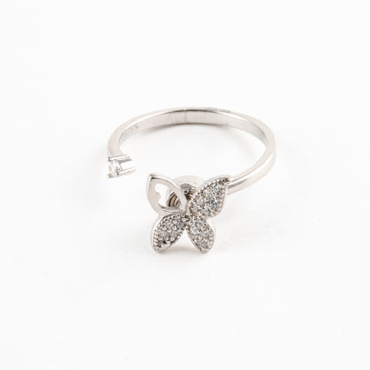 Anillo Giratorio Plata S925 Mariposa Plateado