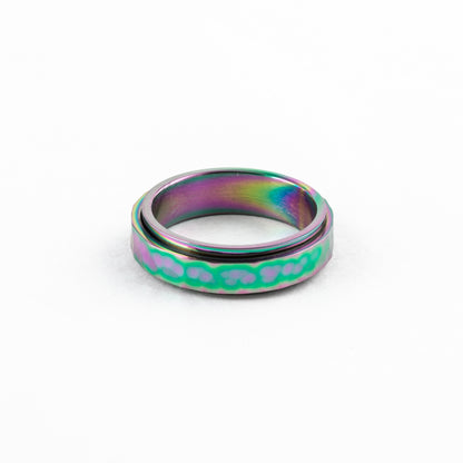 Anillo Deslizante Hammered Tornasol