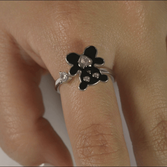 Anillo Anti-Estrés Julio Osito Plateado