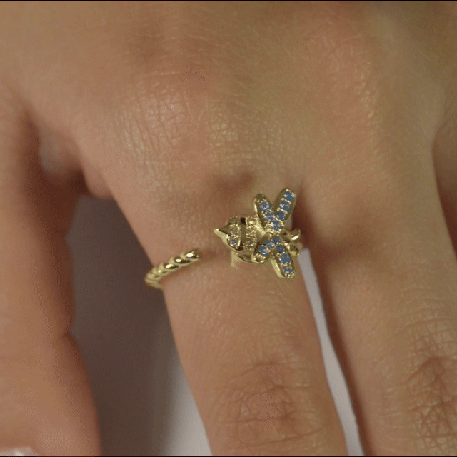 Anillo Anti-Estrés Julio Abejita Dorado