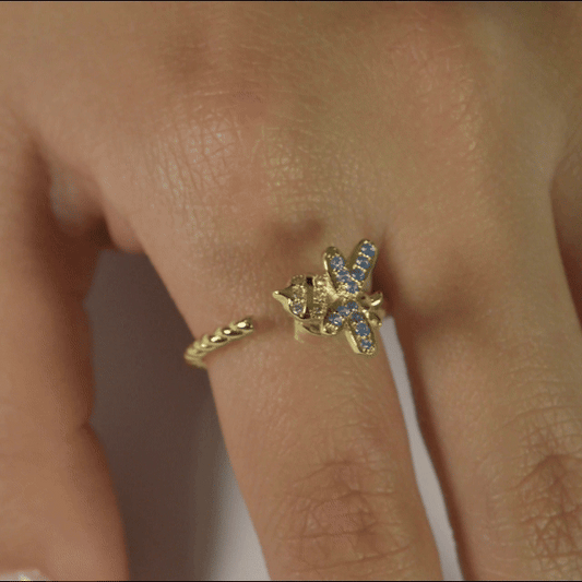 Anillo Anti-Estrés Julio Abejita Dorado