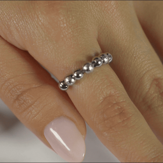 Anillo Anti-Estrés Deslizante Multiple Julio Plateado