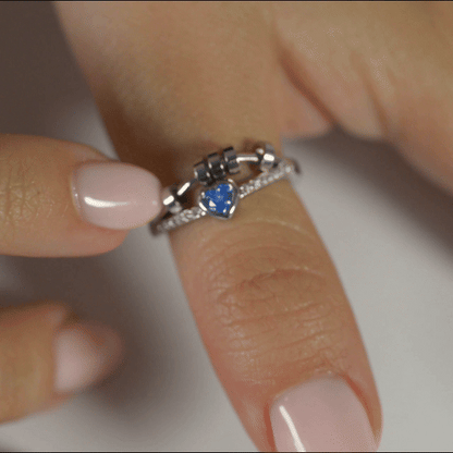 Anillo Anti-Estrés Julio Ciratia Corazón Celeste