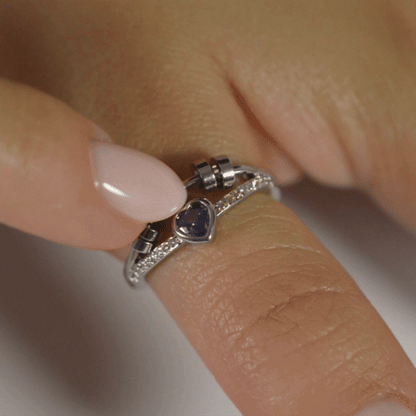 Anillo Anti-Estrés Julio Ciratia Corazón Morado