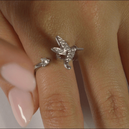 Anillo Anti-Estrés Julio Colibrí Blanco