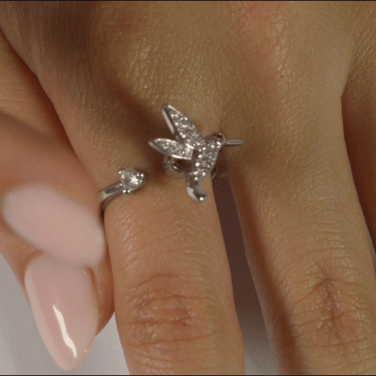 Anillo Anti-Estrés Julio Colibrí Blanco