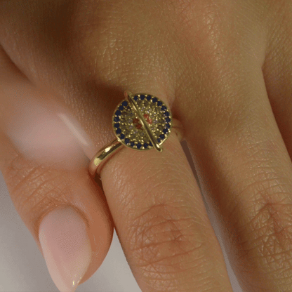 Anillo Anti-Estrés Julio Saturno Dorado