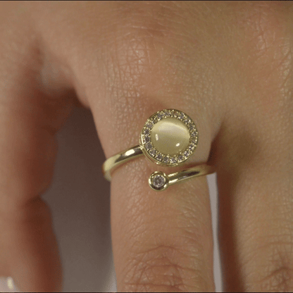 Anillo Anti-Estrés Julio Noauna Blanco Dorado