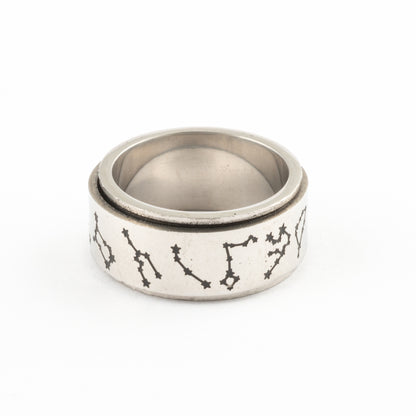 Anillo Anti-Estrés Deslizante Calendario Zodiacal