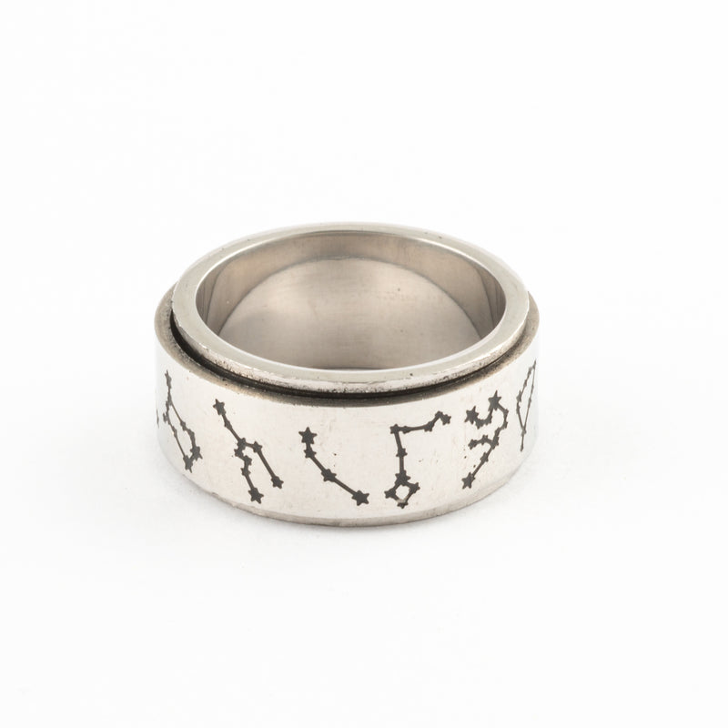 Anillo Anti-Estrés Deslizante Calendario Zodiacal