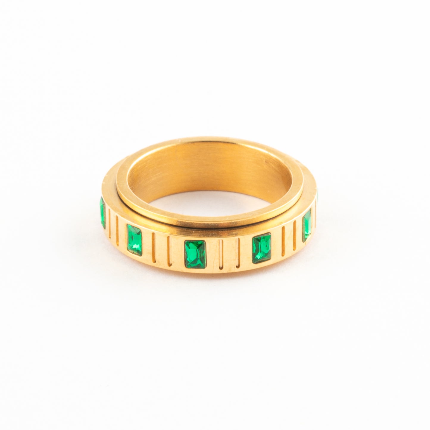 Anillo Anti-Estrés Deslizante Respiro Dorado