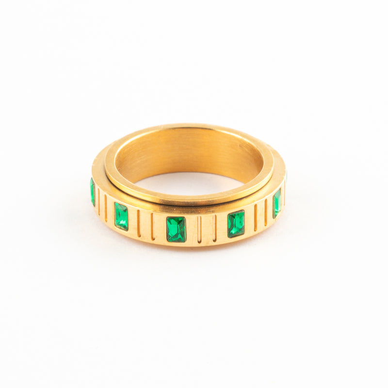 Anillo Anti-Estrés Deslizante Respiro Dorado
