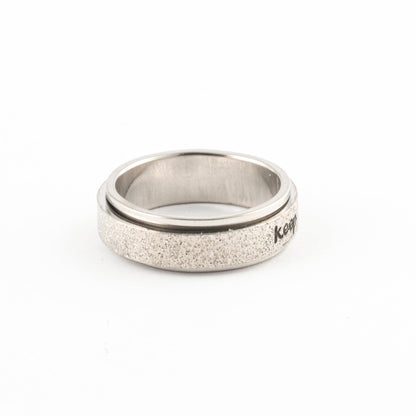 Anillo Anti-Estrés Deslizante Keep fuck*ng going Plateado