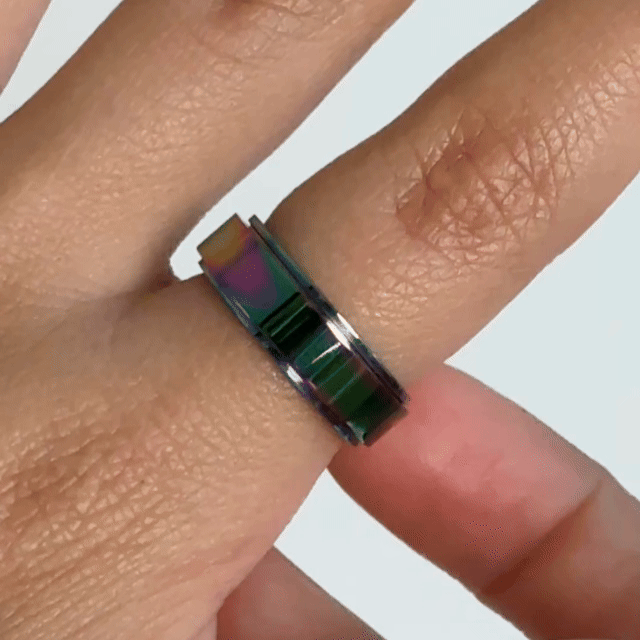 Anillo Deslizante Liso Tornasol