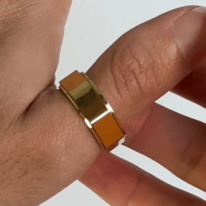 Anillo Deslizante Corte Recto Dorado