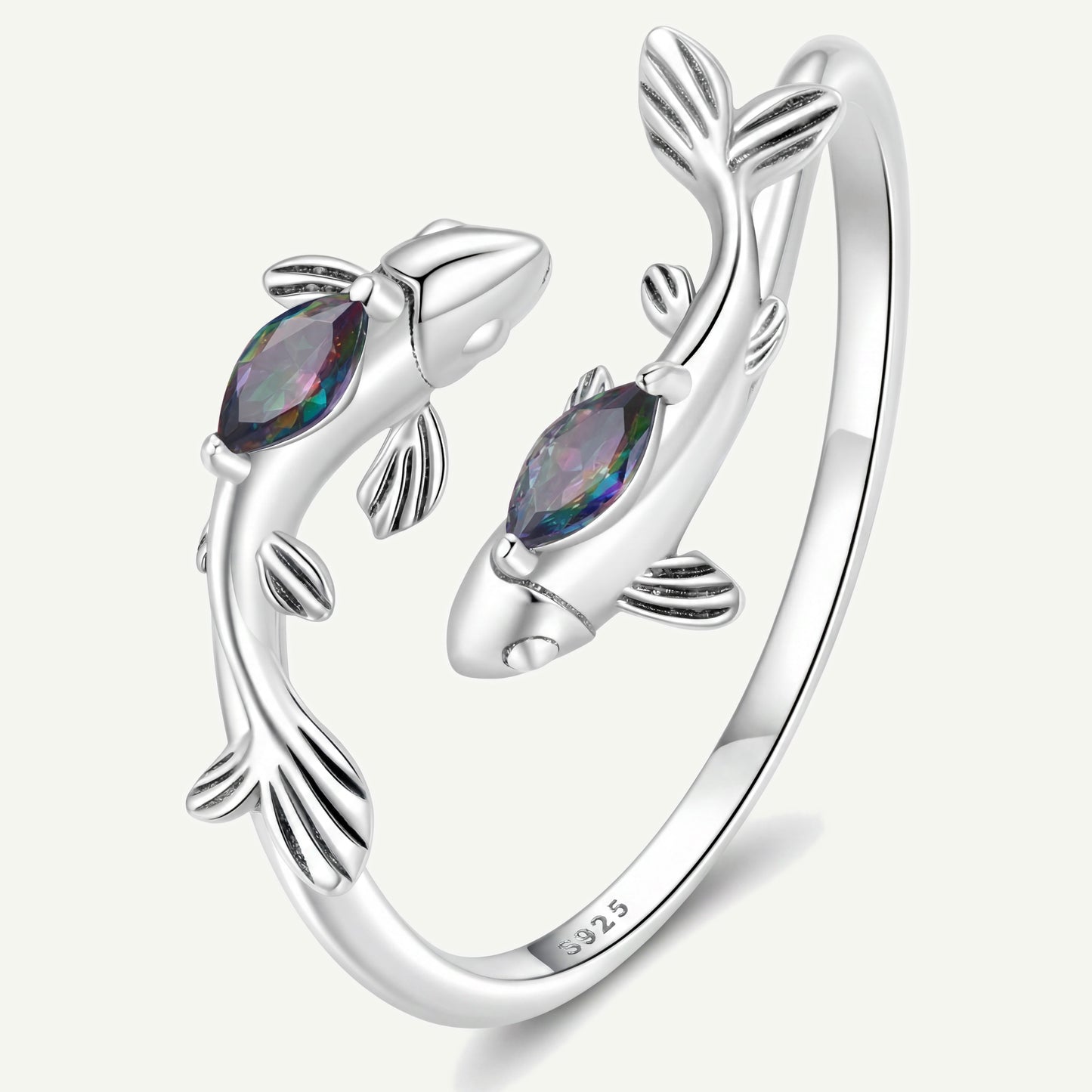 Anillo Plata S925 Pez Místico