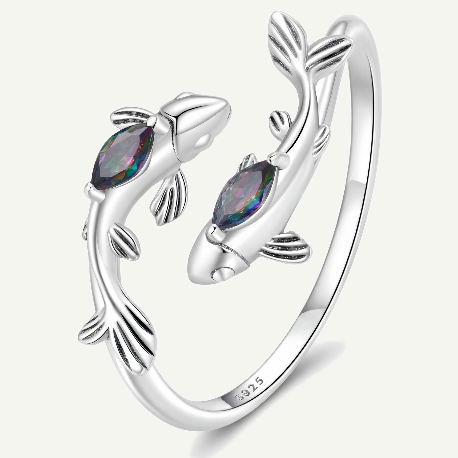 Anillo Plata S925 Pez Místico