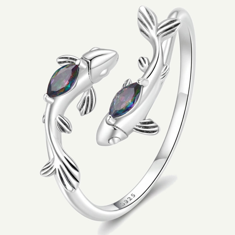 Anillo Plata S925 Pez Místico