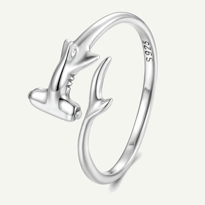 Anillo Plata S925 Tiburón Martillo