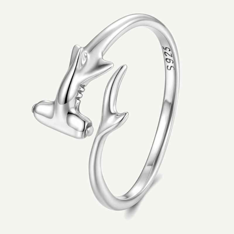 Anillo Plata S925 Tiburón Martillo