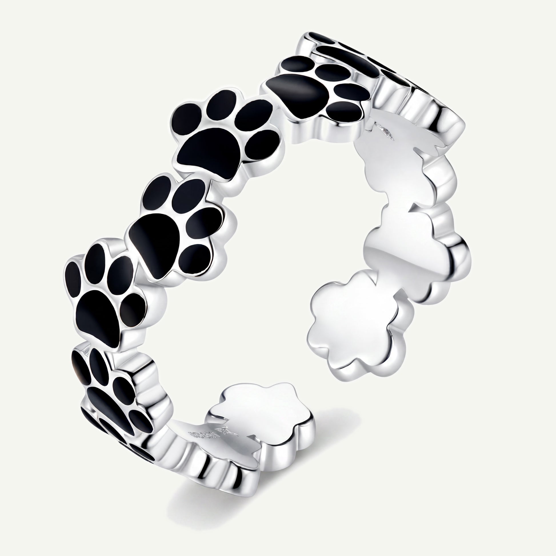 Anillo Plata S925 Huellitas Eternity