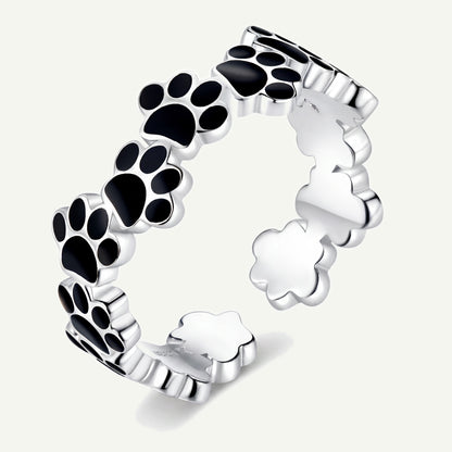 Anillo Plata S925 Huellitas Eternity