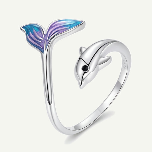 Anillo Plata S925 Delfín