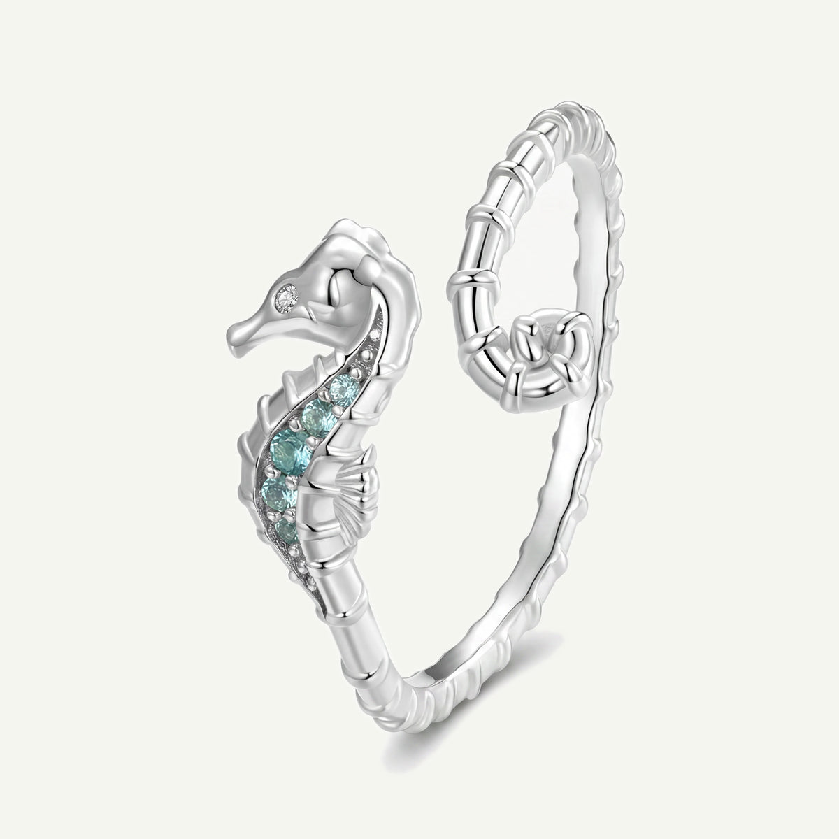 Anillo Plata S925 Caballito de Mar