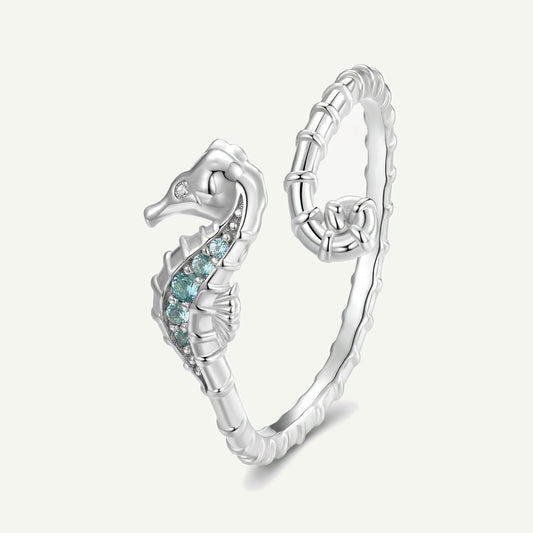 Anillo Plata S925 Caballito de Mar
