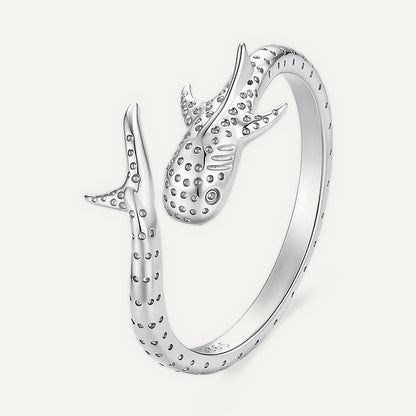 Anillo Plata S925 Tiburón Ballena