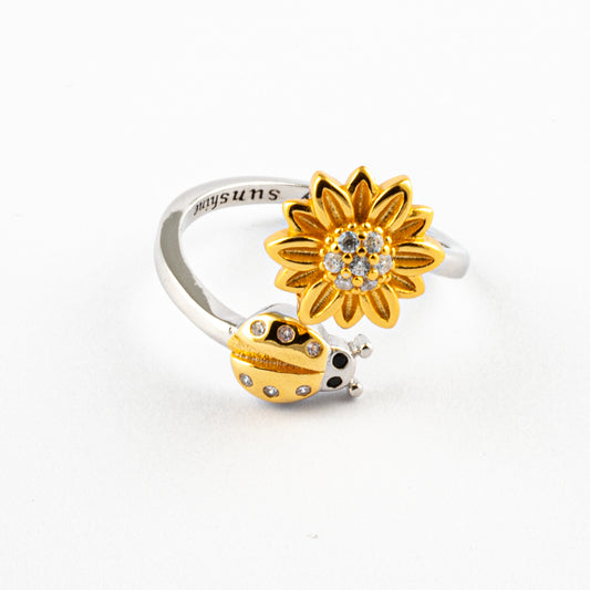 Anillo Anti-Estrés Plata S925 Mariquita SonnenBlume