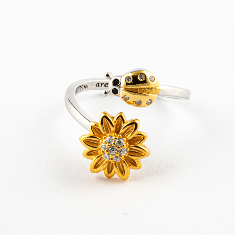 Anillo Anti-Estrés Plata S925 Mariquita SonnenBlume