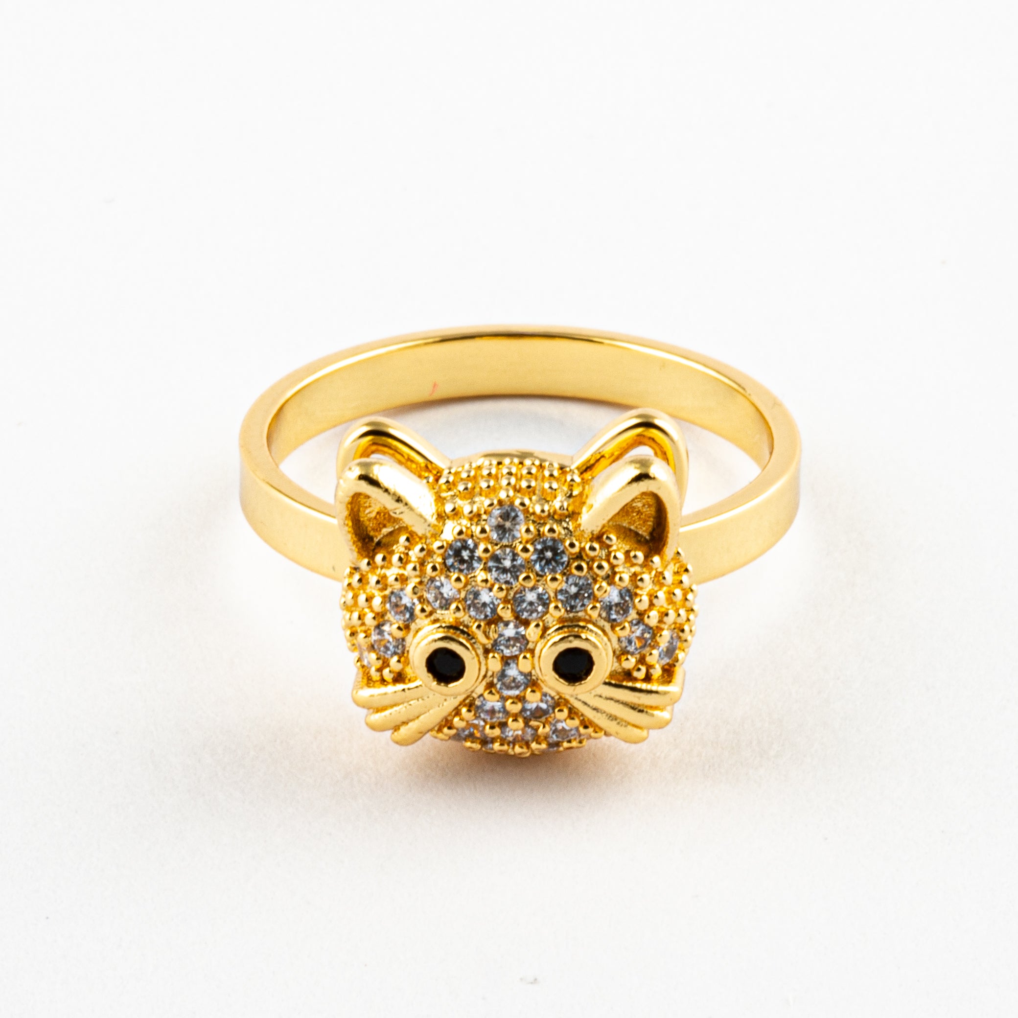 Anillo Anti-Estrés Gatito Dorado Cat Within