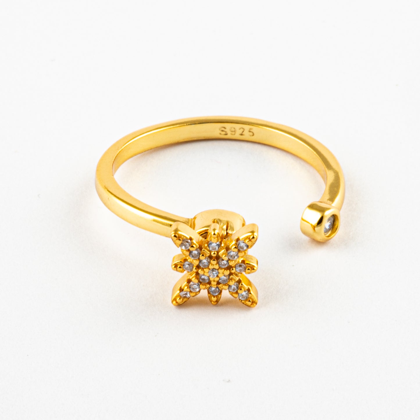 Anillo Anti-Estrés Plata S925 Estrella Norte