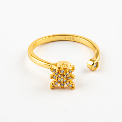 Anillo Anti-Estrés Plata S925 Estrella Norte