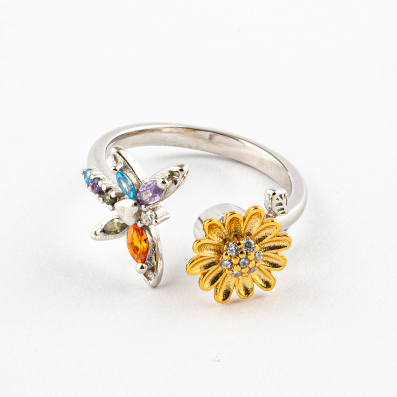 Anillo Anti-Estrés Plata S925 Mariposa CalmLoop
