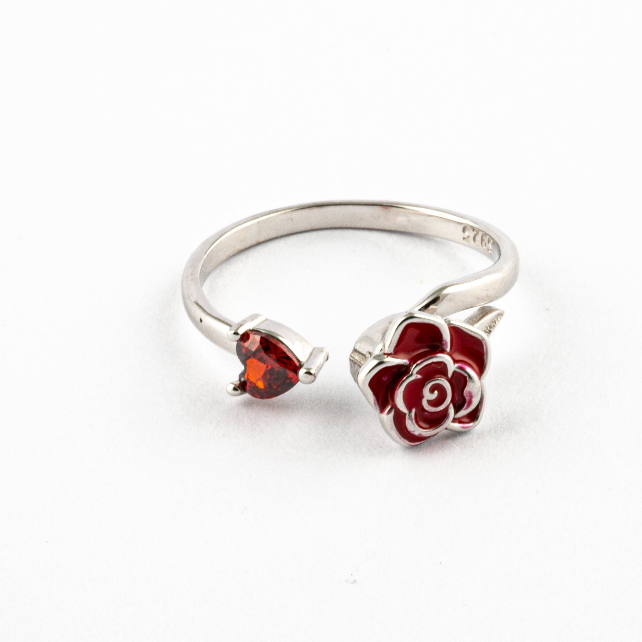 Anillo Anti-Estrés Plata S925 Flor Saphira