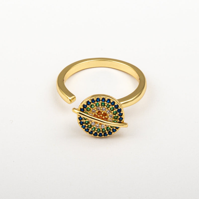Anillo Anti-Estrés Julio Saturno Dorado