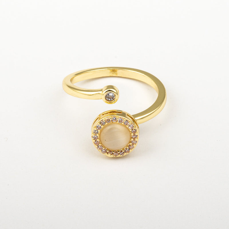 Anillo Anti-Estrés Opalo Dorado