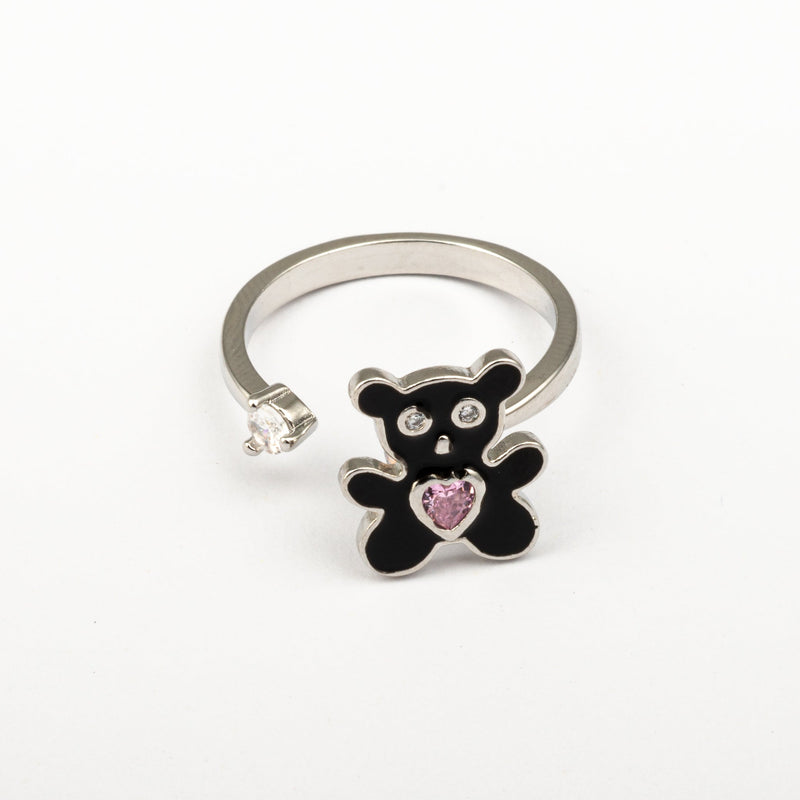 Anillo Anti-Estrés Julio Osito Plateado
