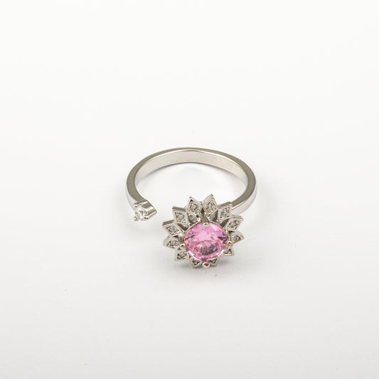 Anillo Anti-Estrés Julio Maraena Rosa Plateado