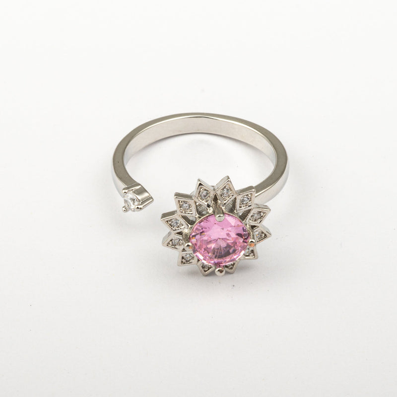 Anillo Anti-Estrés Julio Maraena Rosa Plateado