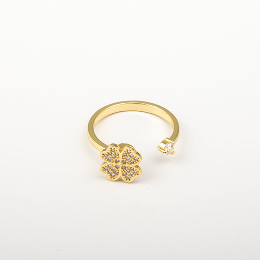 Anillo Anti-Estrés Julio Trébol Dorado