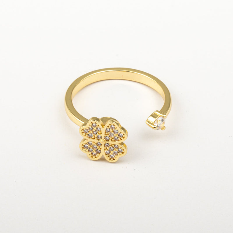 Anillo Anti-Estrés Julio Trébol Dorado