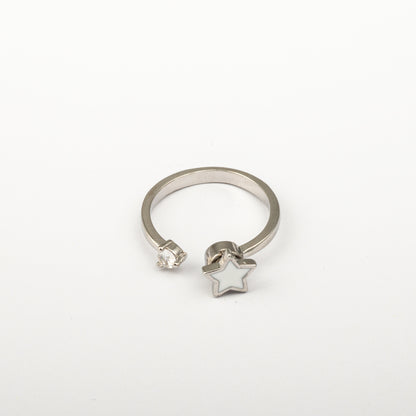 Anillo Anti-Estrés Julio Estrellita Plateado