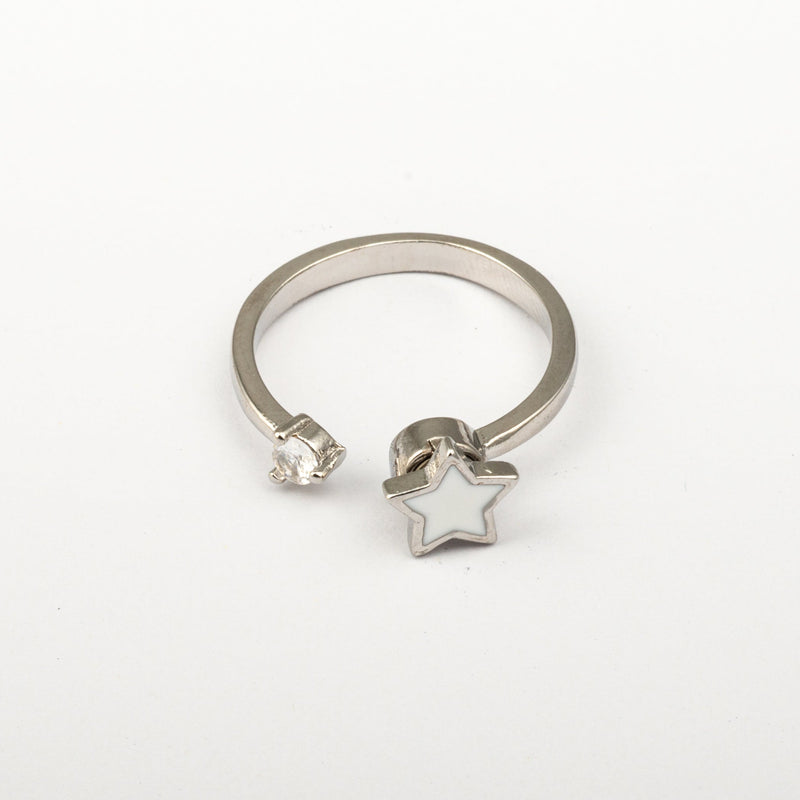 Anillo Anti-Estrés Julio Estrellita Plateado