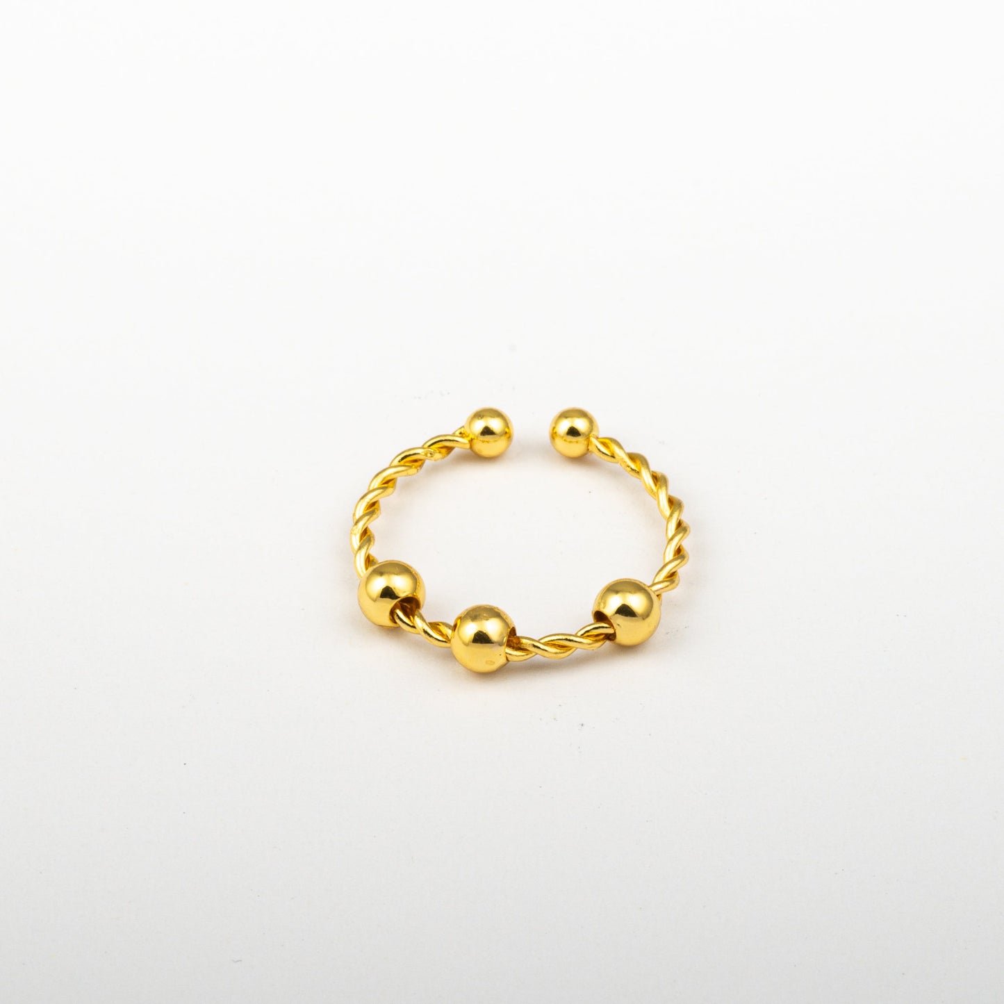Anillo Anti-Estrés Deslizante Trenza Julio Dorado