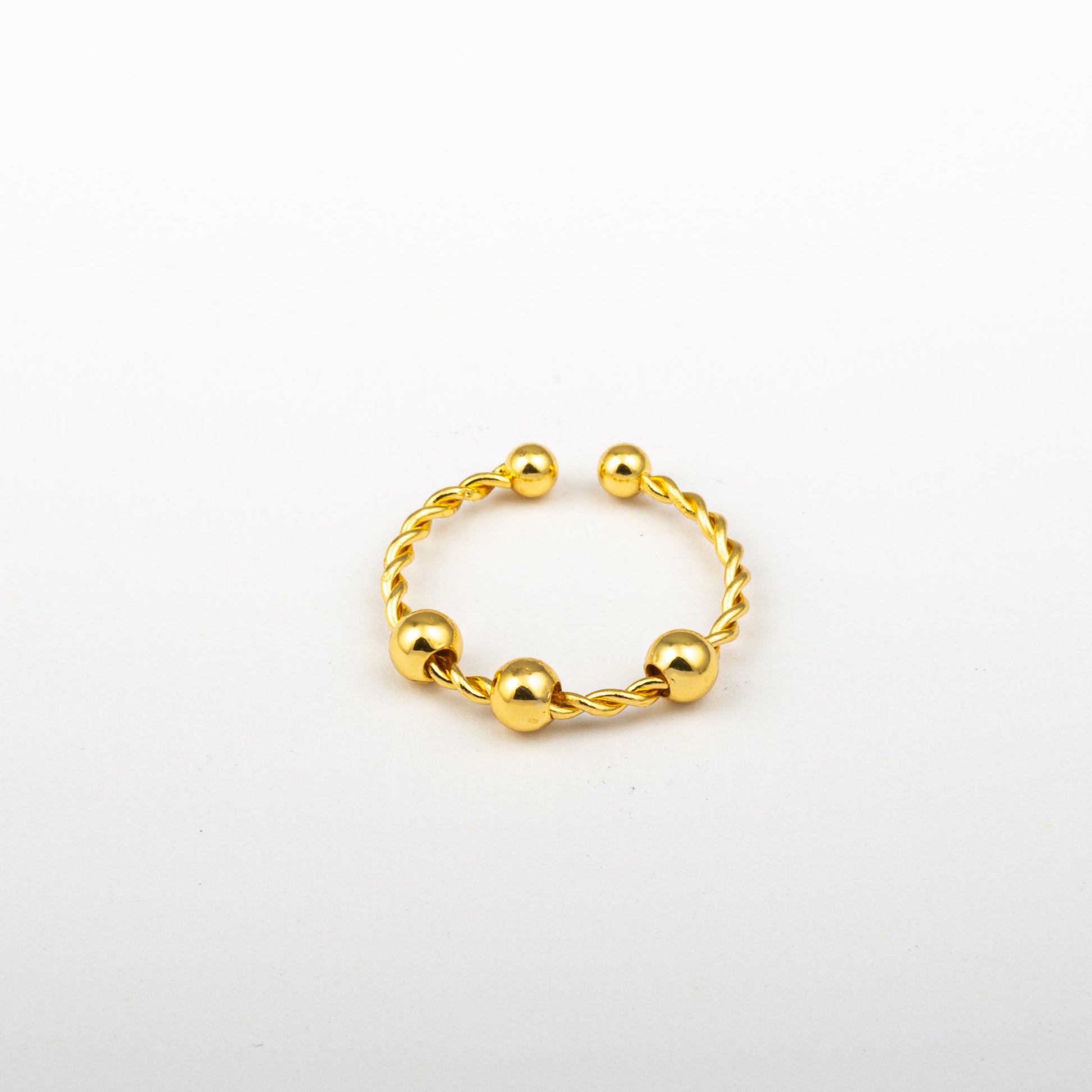 Anillo Anti-Estrés Deslizante Trenza Julio Dorado