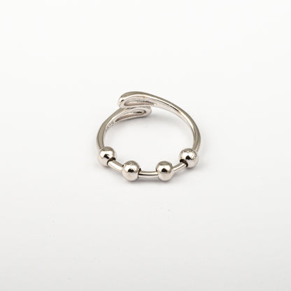 Anillo Anti-Estrés Deslizante Julio Noaira Plateado